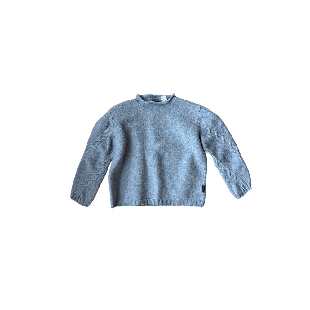 Versace Collection Men’s Medium Gray Wool Knit Crewneck Sweater Made Italy